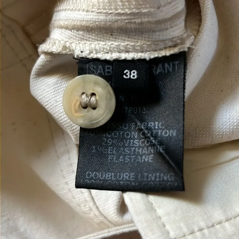 NWOT new Isabel Marant Lovida khaki stretch Cotton Pants high rise sz 38 - Picture 9 of 14